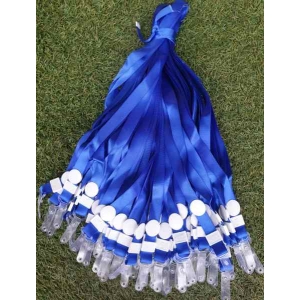ID CArd Holding Lace/ Card Lace 1 Inch Blue With Lockable Plastic Strap Set of 50By Mitrata