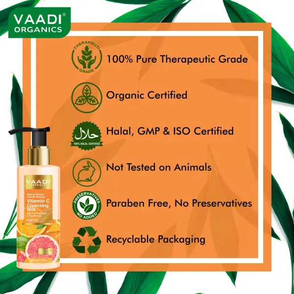 VAADI Vitamin C Cleansing Milk With Toner (110 ml) (Pack of 2) - Image 4