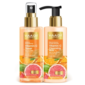 VAADI Vitamin C Cleansing Milk With Toner (110 ml) (Pack of 2)
