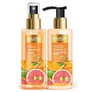 VAADI Vitamin C Cleansing Milk With Toner (110 ml) (Pack of 2)