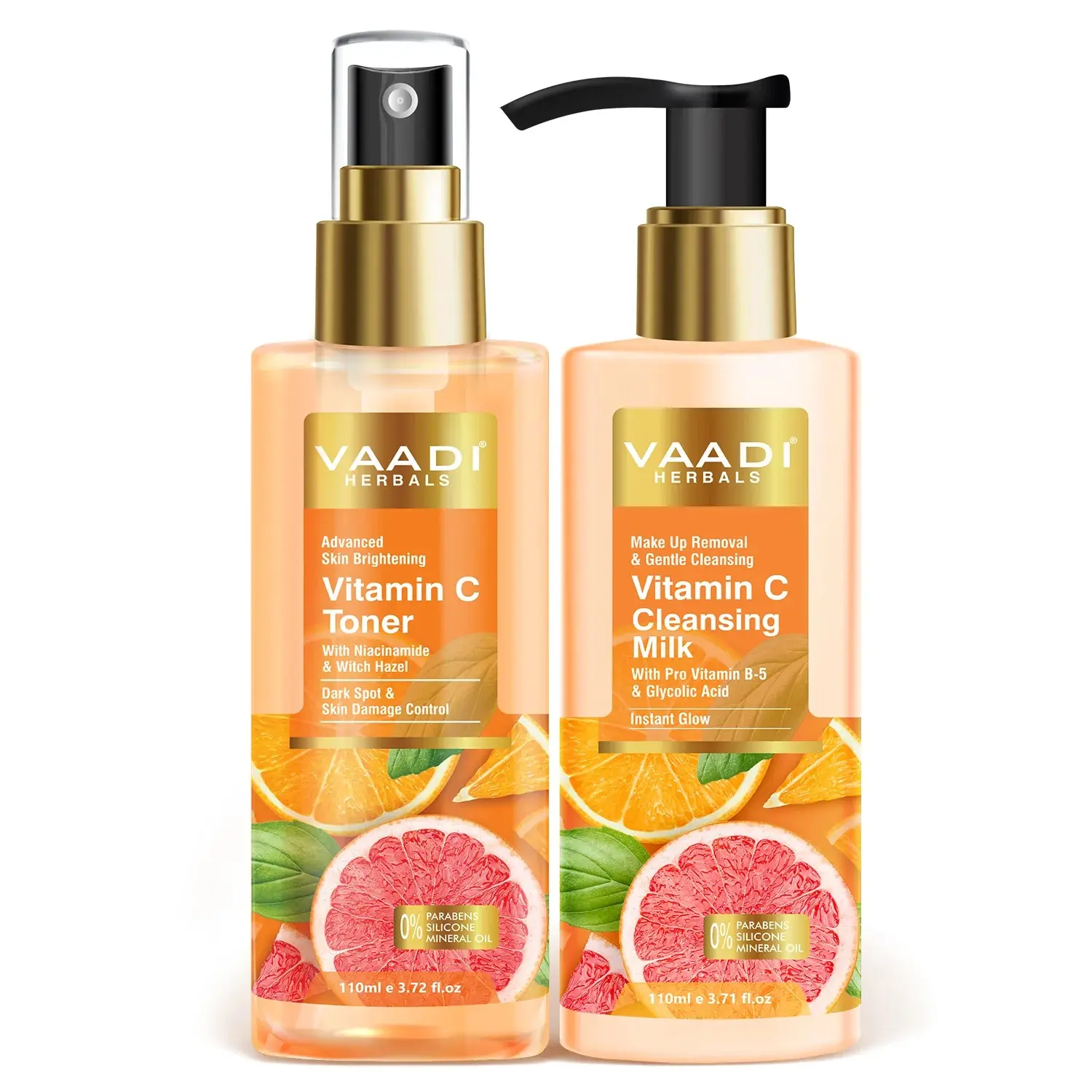 VAADI Vitamin C Cleansing Milk With Toner (110 ml) (Pack of 2)