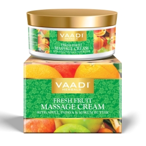VAADI Fresh Fruit Massage Cream with Apple, Orange, Papaya & Kokum Butter (150 gm)