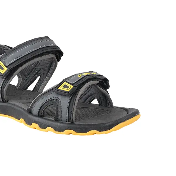 FUEL Captain Sandals for Men (Black-Yellow) - Image 3