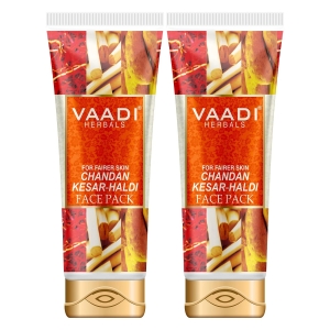 VAADI Chandan Kesar Haldi Fairness Face Pack (120gm each)(Pack of 2)