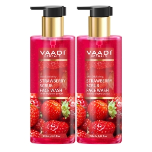 VAADI Pack of 2 Strawberry Scrub Face Wash With Mulberry Extract (250 ml each)
