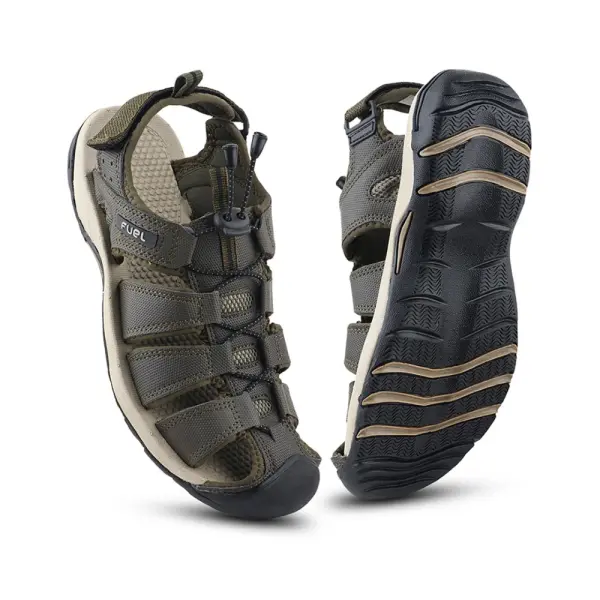 Fuel Soldier-08 Fisherman Sandals for Men (Olive-Beige) - Image 6