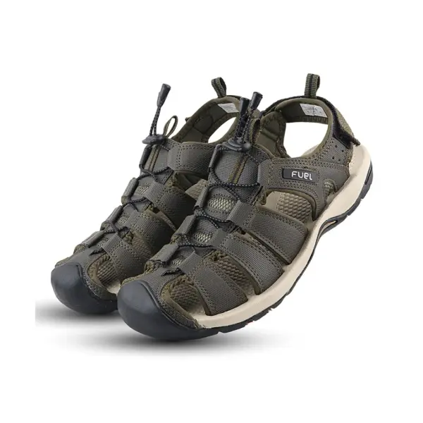 Fuel Soldier-08 Fisherman Sandals for Men (Olive-Beige) - Image 4