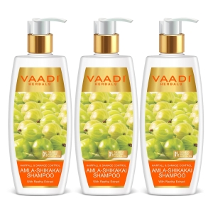VAADI Amla Shikakai Shampoo - Hairfall & Damage Control (Pack of 3)[350 ml each]