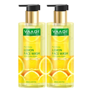 VAADI Honey Lemon Face Wash with Jojoba Beads (250 ml each) (Pack of 2)
