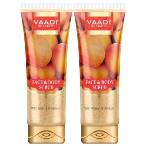VAADI Face & Body Scrub with Walnut & Apricot (110gm) (Pack of 2)