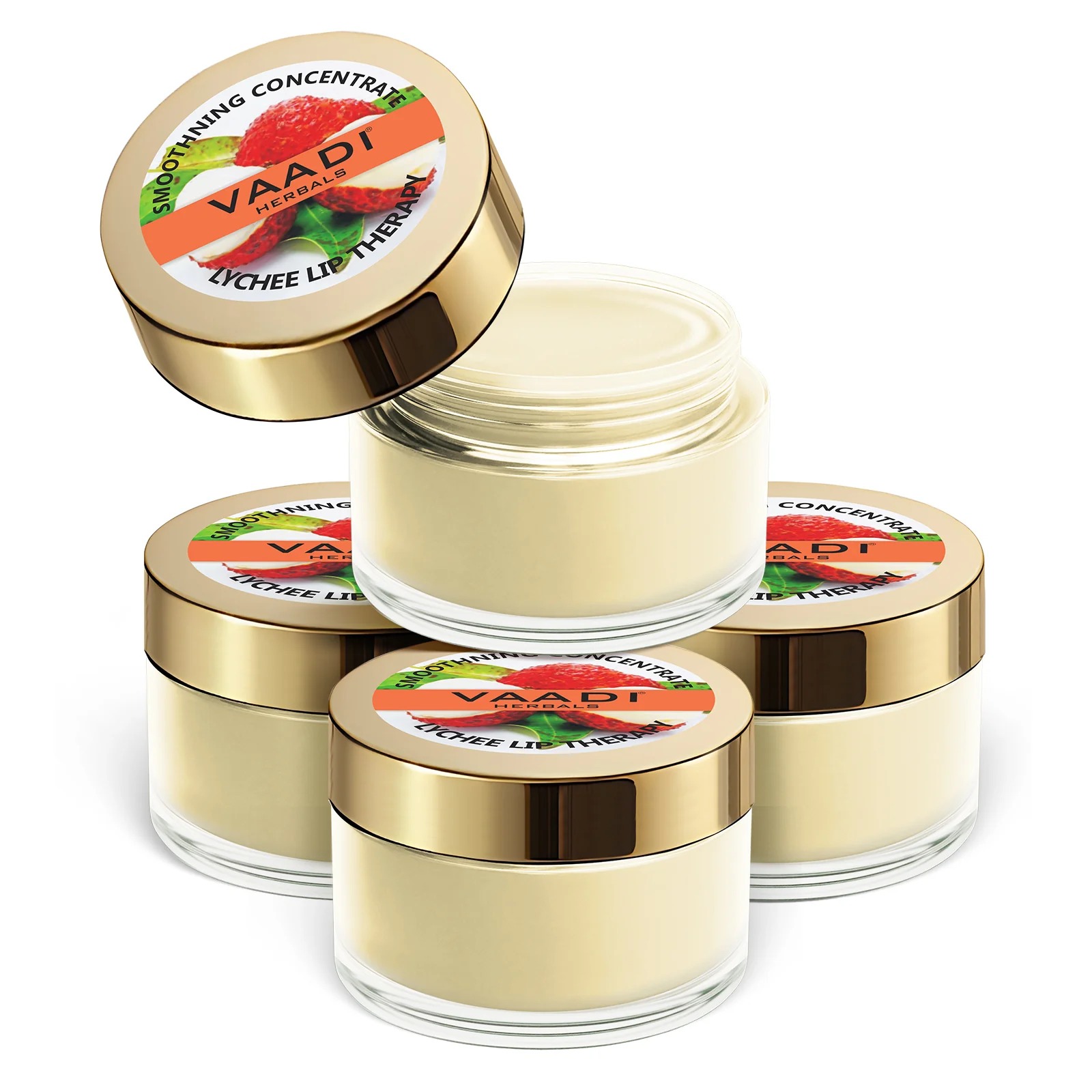 VAADI Pack of 4 Lip Balm - Lychee (6 gms each)