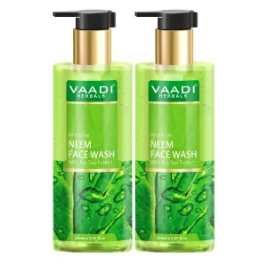 VAADI Anti-Acne Neem Face Wash With Tea Tree Extract (250ml each) (Pack of 2)