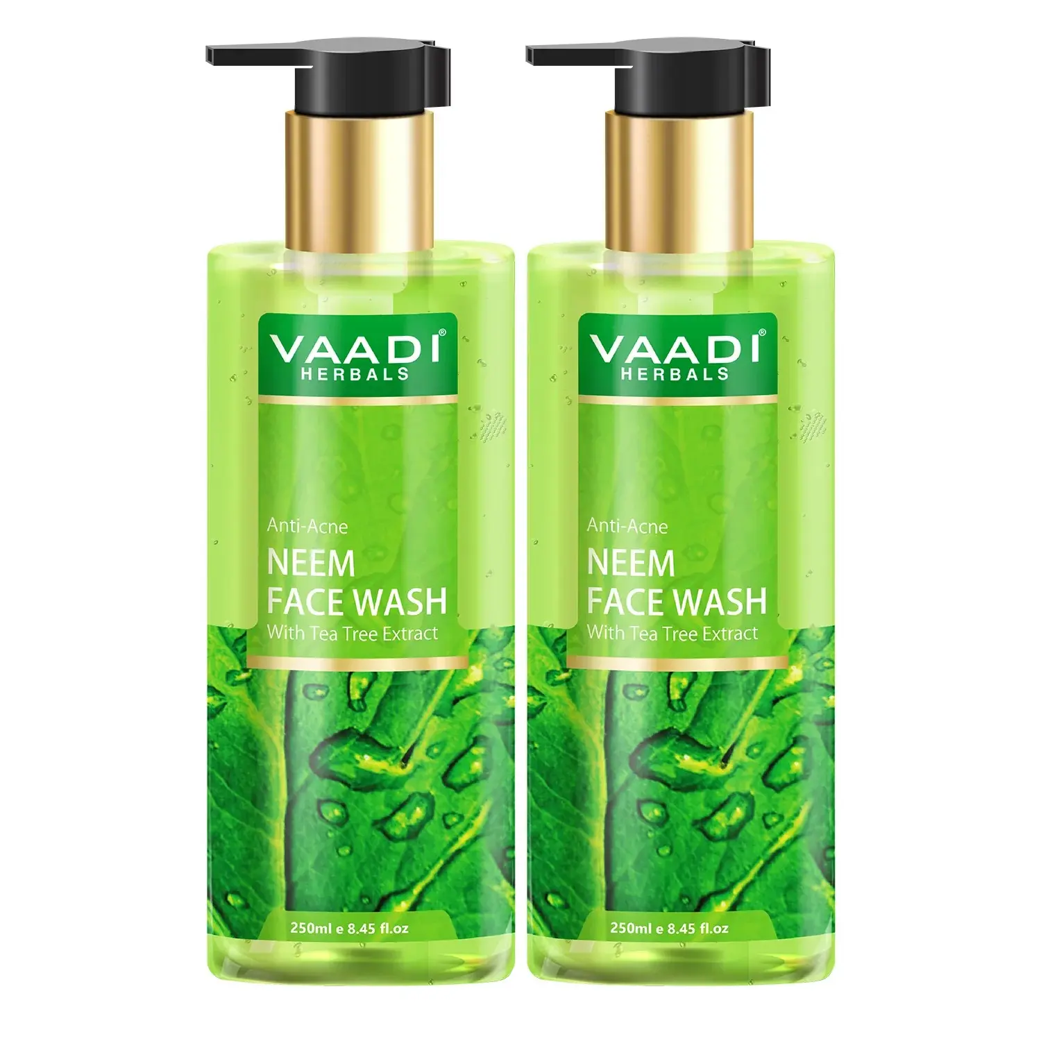 VAADI Anti-Acne Neem Face Wash With Tea Tree Extract (250ml each) (Pack of 2)
