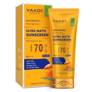 VAADI Ultra Matte Sunscreen SPF 70 with Vitamin C & E (110g)