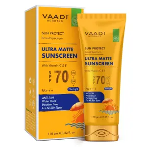 VAADI Ultra Matte Sunscreen SPF 70 with Vitamin C & E (110g)