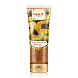 VAADI Papaya Fairness Scrub Gel with Honey & Saffron (110 gm)