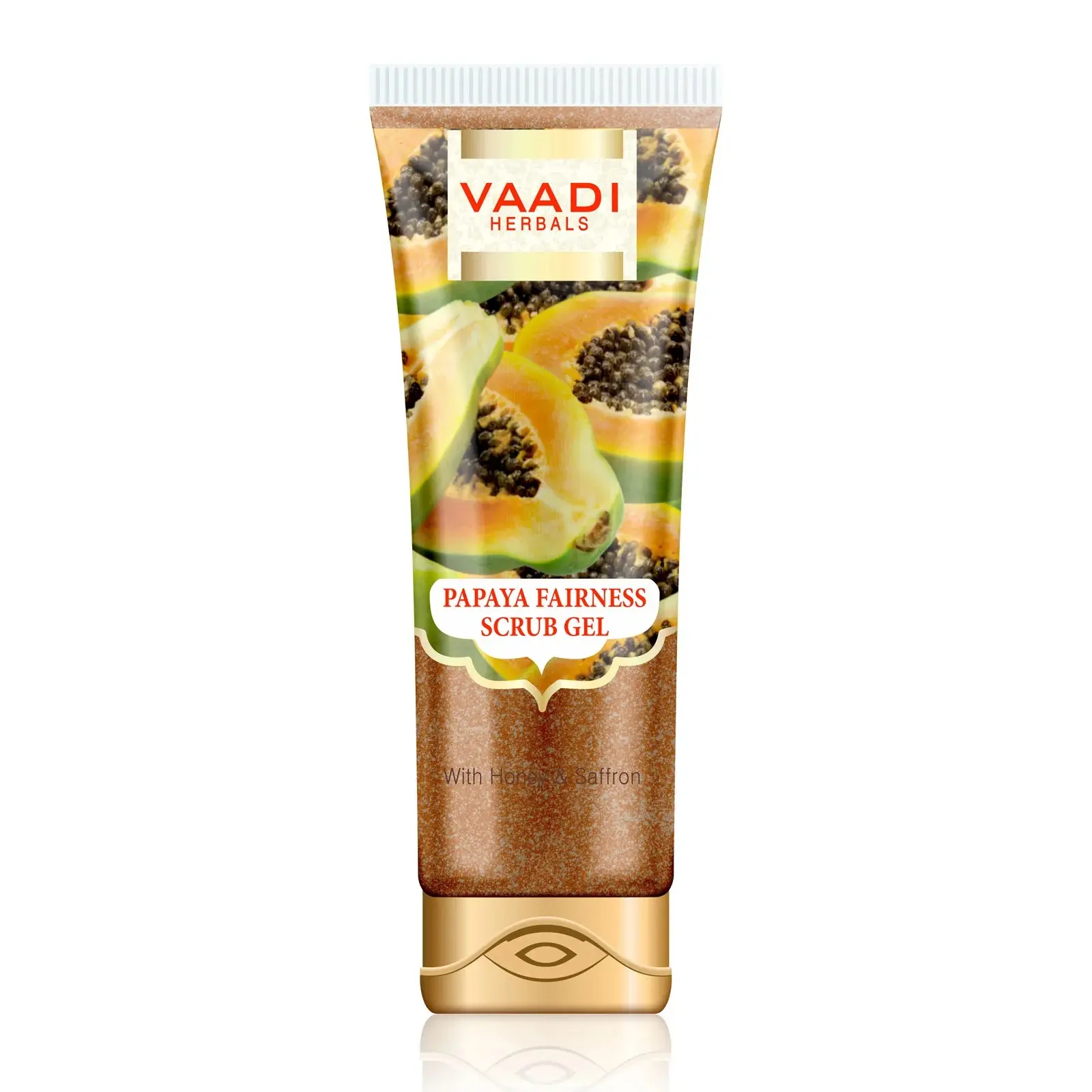 VAADI Papaya Fairness Scrub Gel with Honey & Saffron (110 gm)