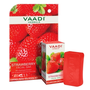 VAADI Strawberry Facial Bar with Grapeseed Extract (25 gm)