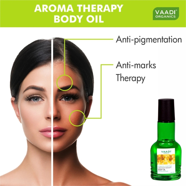 VAADI Aromatherapy Body Oil-Lemongrass and Lily Oil (110 ml) - Image 2