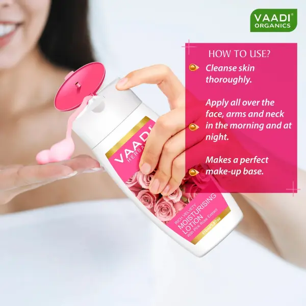 VAADI Moisturising Lotion With Pink Rose Extract (110 ml) - Image 5