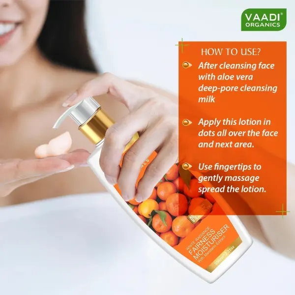 VAADI Fairness Moisturiser With Mandarin Extract (350 ml) - Image 3