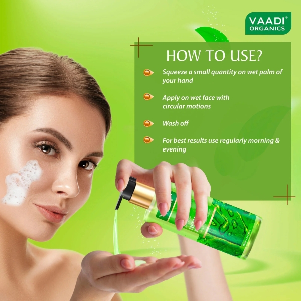 VADDI Anti-Acne Neem Face Wash With Tea Tree Extract (60 ml) - Image 4