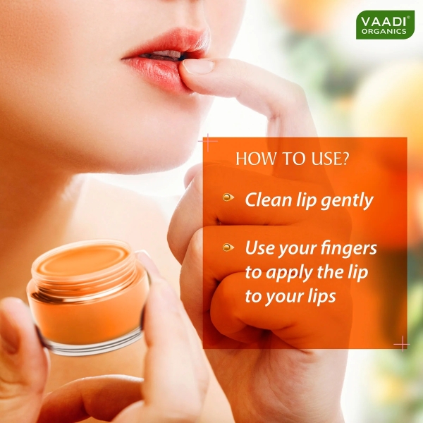 VAADI Pack of 8 Lip Balm - Orange & Shea Butter (6 gms each) - Image 4