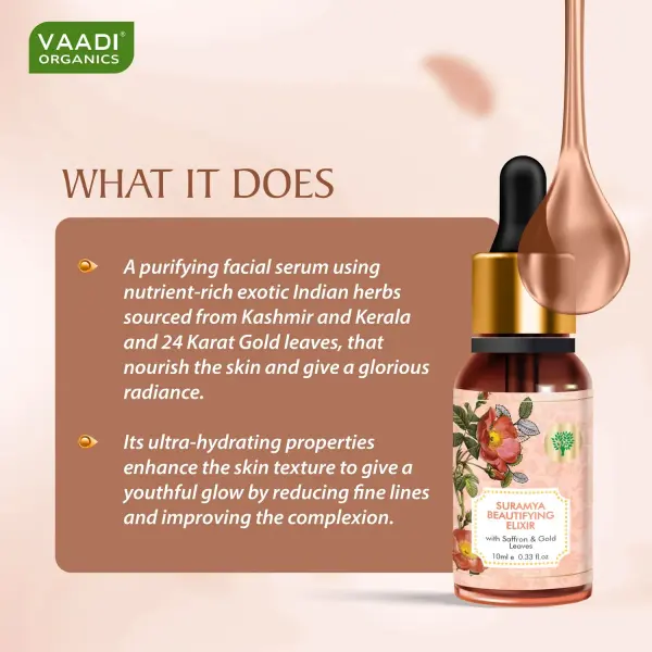 VAADI Suramya Beautifying Elixr Face Oil (10 ml) - Image 4