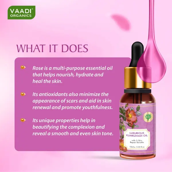 VAADI Luxurious Kumkumadi Oil (10 ml) - Image 4