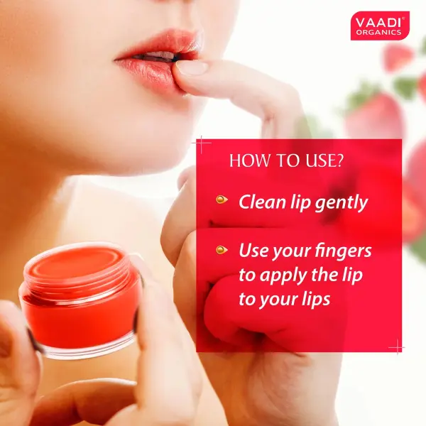 VAADI Nourishing Strawberry and Honey Lip Balm 4 pack (6 gms each) - Image 3