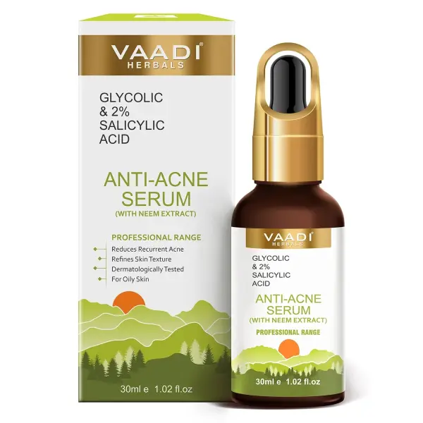 VAADI Anti-Acne Serum With Glycolic & 2% Salicylic Acid (30 ml) - Image 6