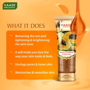 VAADI Papaya Fairness Scrub Gel with Honey & Saffron (110 gm) (Pack of 2)