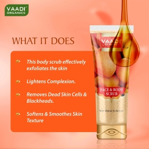 VAADI Face and Body Scrub with Walnut and Apricot (Pack of 2)