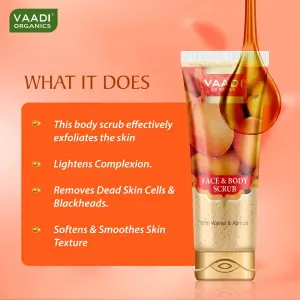 VAADI Face and Body Scrub with Walnut and Apricot (Pack of 2)