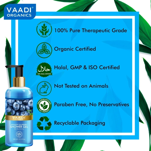 VAADI Midnight Blueberry Shower Gel (Pack of 3) - Image 2