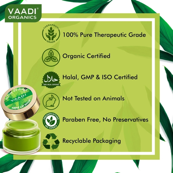 VAADI Nourishing Lip Balm - Mint (6 gms) - Image 2