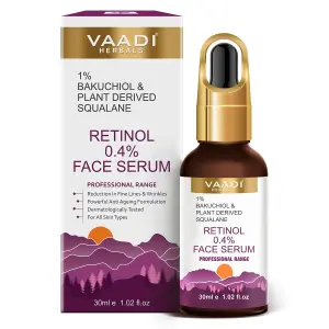 VAADI Retinol 0.4% Face Serum With 1% Baluchiol & Plant Derived Squalane (30 ml)