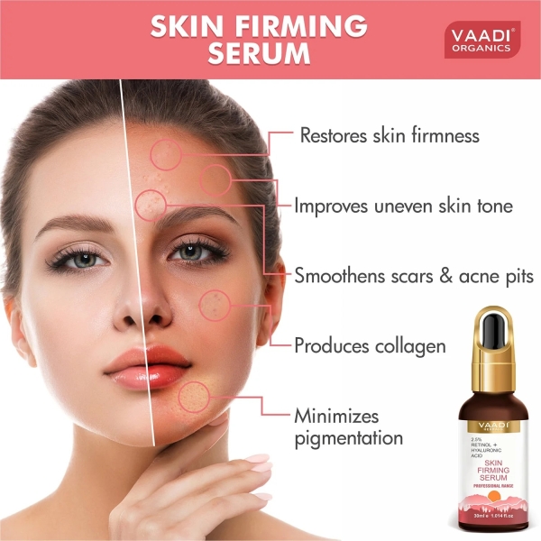 VAADI Skin Firming Serum With 2.5% Retinol & Hyaluronic Acid (30 ml) - Image 3