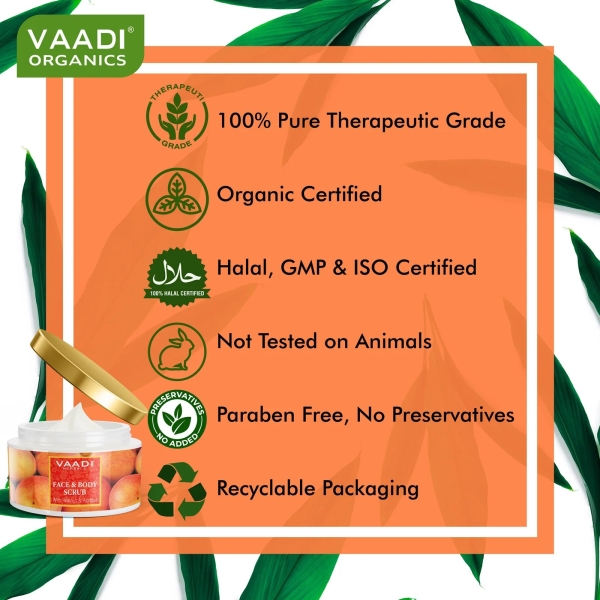 VAADI Face And Body Scrub With Walnut And Apricot (500 gms) - Image 3