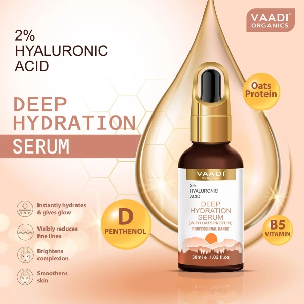 VAADI Deep Hydration Serum With 2% Hyaluronic Acid & Oats Protein (30 ml) - Image 2