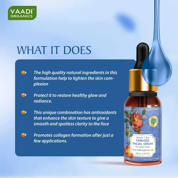VAADI Vitamin C Fairness Facial Serum (10 ml) - Image 4