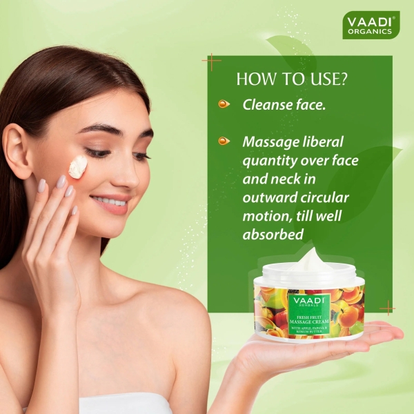 VAADI Fresh Fruit Massage Cream With Apple Papaya & Kukum Butter (500gm) - Image 2