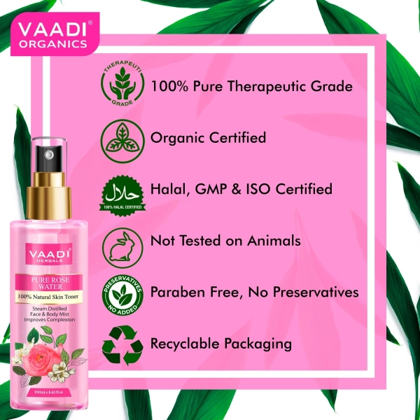 VAADI Aloe Vera & Cucumber Mist 100% Natural Skin Toner (110 ml) - Image 2