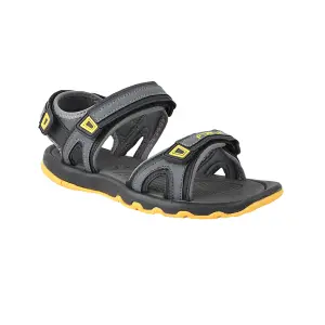 FUEL Captain Sandals for Men (Black-Yellow)
