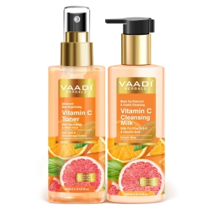 VAADI Vitamin C Cleansing Milk With Toner (250 ml) (Pack of 2)
