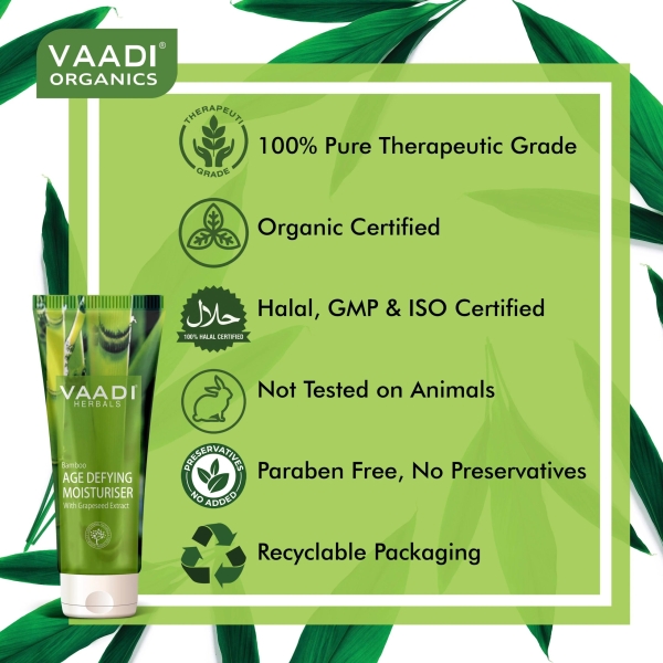 VAADI Bamboo Age Defying Moisturizer with Grapeseed Extract (60 ml) - Image 5