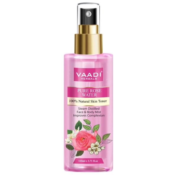 VAADI Rose Water & Aloe Vera Cucumber Mist 100% Natural & Pure (250 ml) (Pack of 2) - Image 2