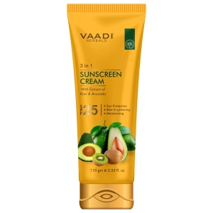 Sunscreen Cream SPF-25 with Extracts of Kiwi & Avocado (110 gm)