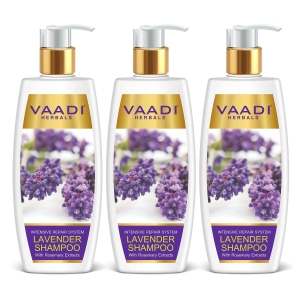 VAADI Lavender Shampoo with Rosemary Extract-Intensive Repair System (Pack of 3)[350 ml each]