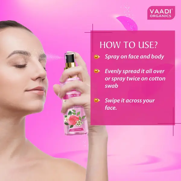 VAADI Rose Water 100% Natural & Pure (250 ml) (Pack of 2) - Image 2